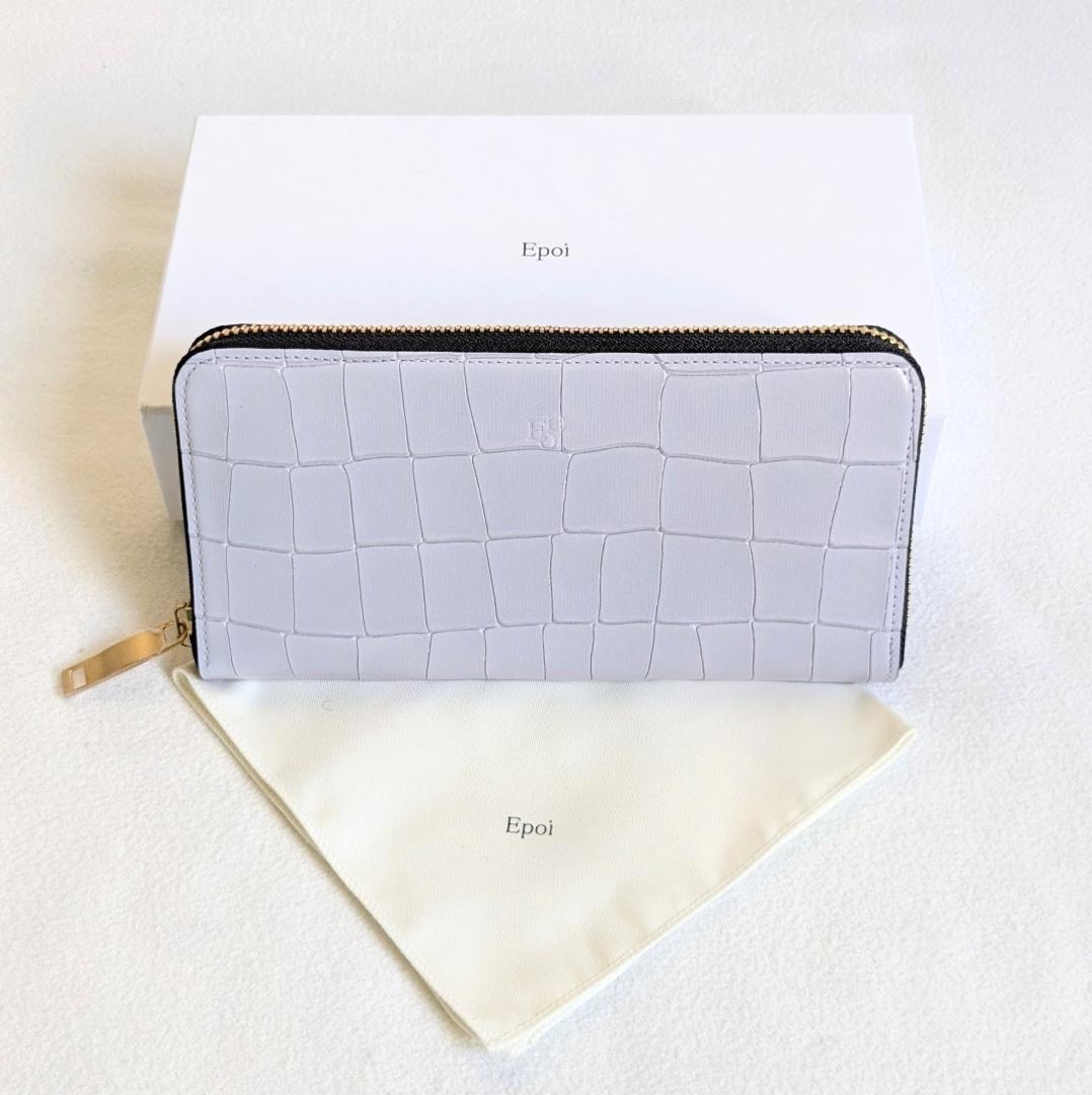 【極美品✨】Epoi エポイ タイル 長財布 ラベンダー ラウンドファスナー