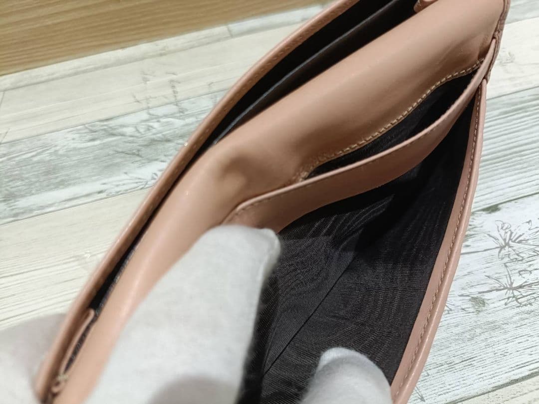 GUCCI グッチ　シマ レザー 長財布　wホック　メタルロゴ