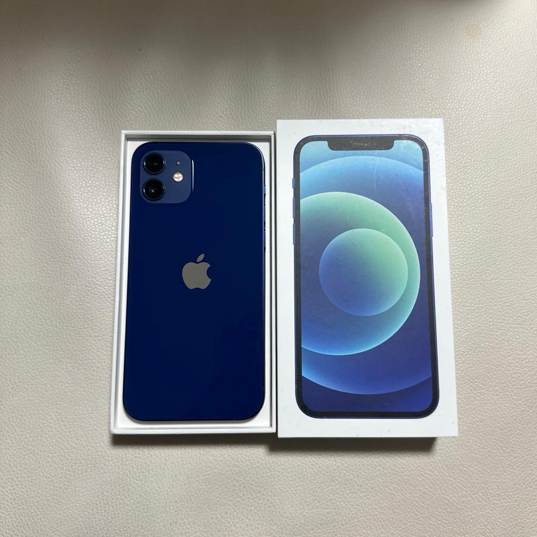 【美品】iPhone 12 64GB ブルー 箱あり