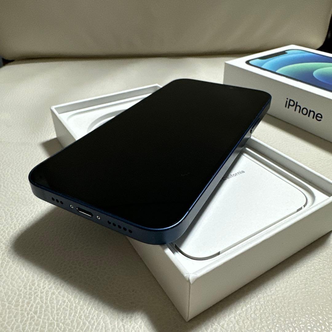 【美品】iPhone 12 64GB ブルー 箱あり