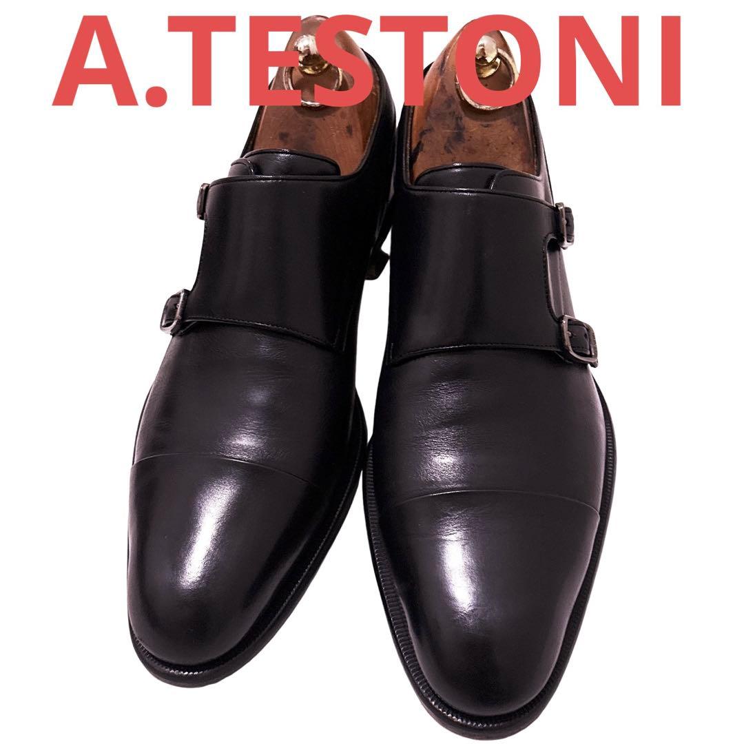 620.A.TESTONI アテストーニ 上級ライン ダブルモンク UK8