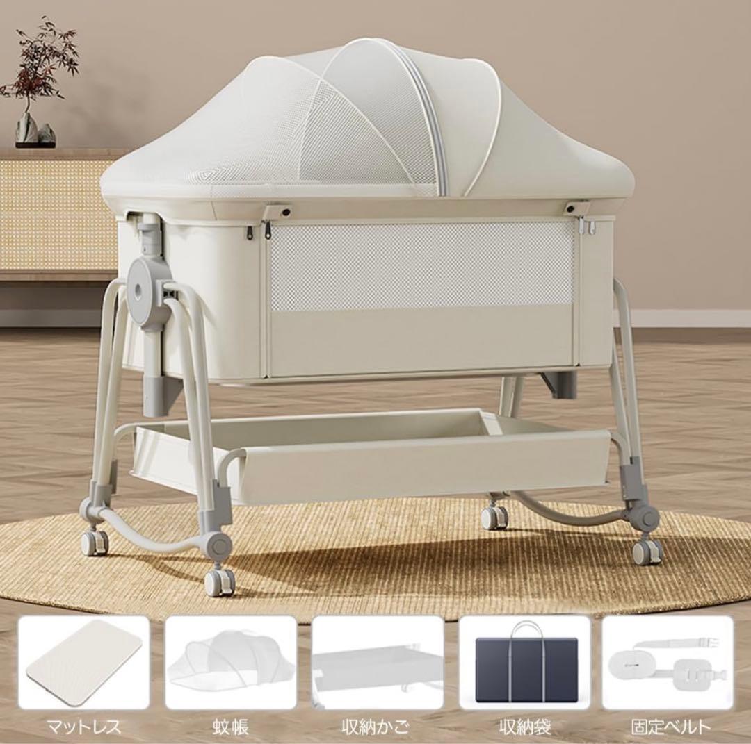 Kino Linpo ベビーベッド　ホワイト