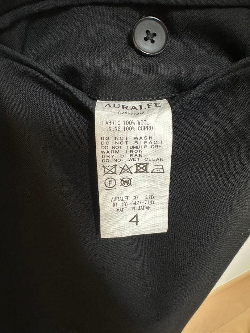 スーツ AURALEE TROPICAL WOOL TWO-TUCK SLACKS 4