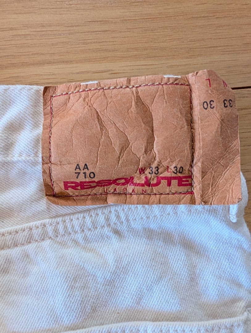 RESOLUTE 710 W33 L30 ホワイトデニム