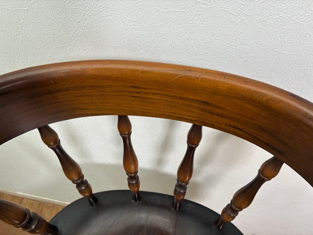 飛騨産業　キツツキマーク ハイチェア　カウンターチェア 回転椅子③