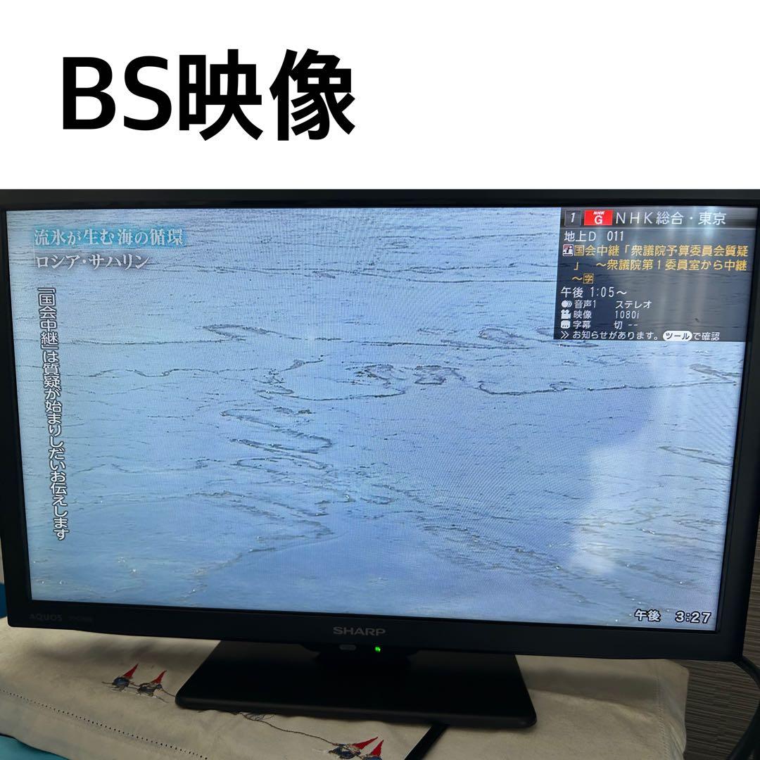 2024年製SHARP AQUOS 19型液晶テレビ 2T-C19DE-B
