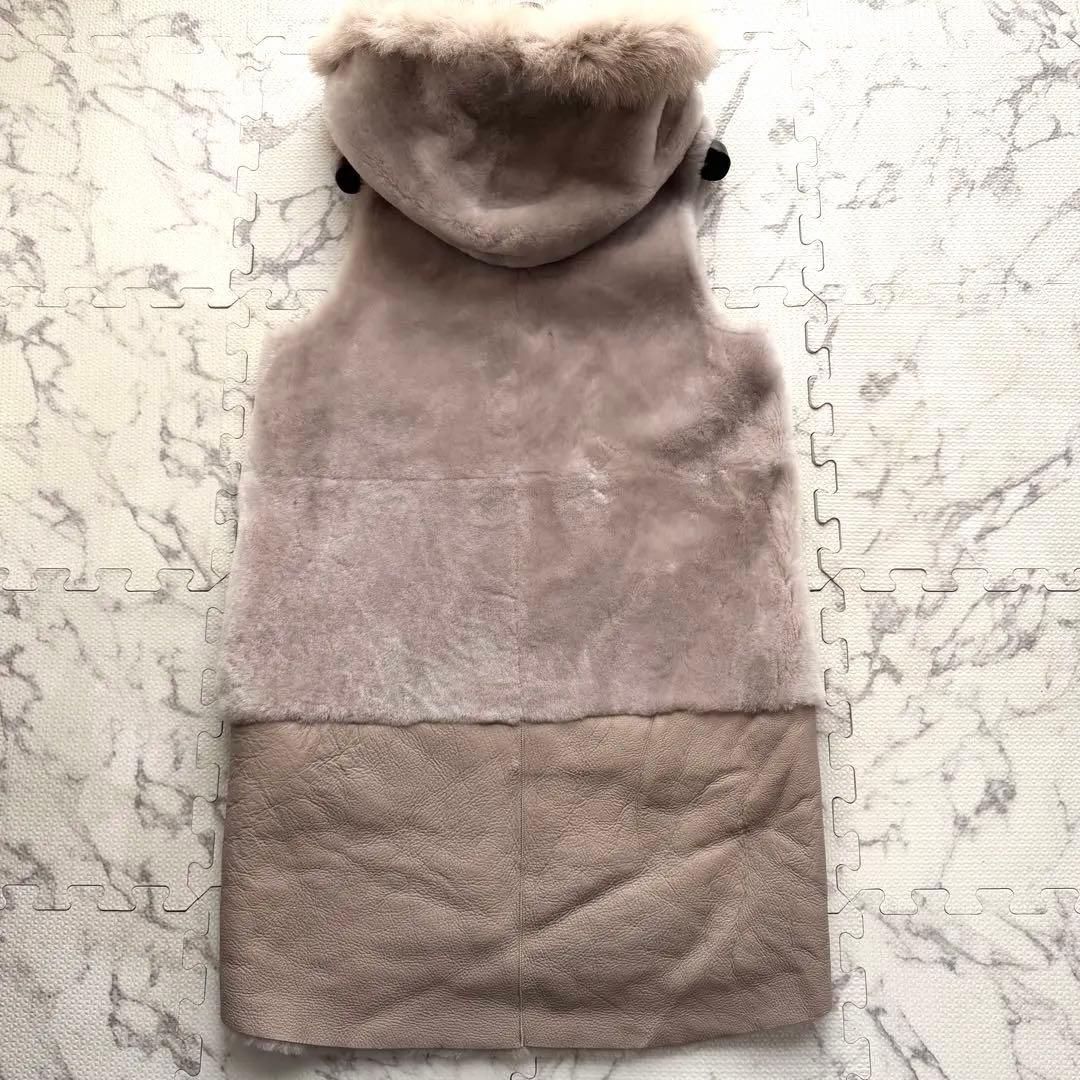 美品✨Zela'l 元町ゼラール リバーシブル ムートン ジレ フォックスファー