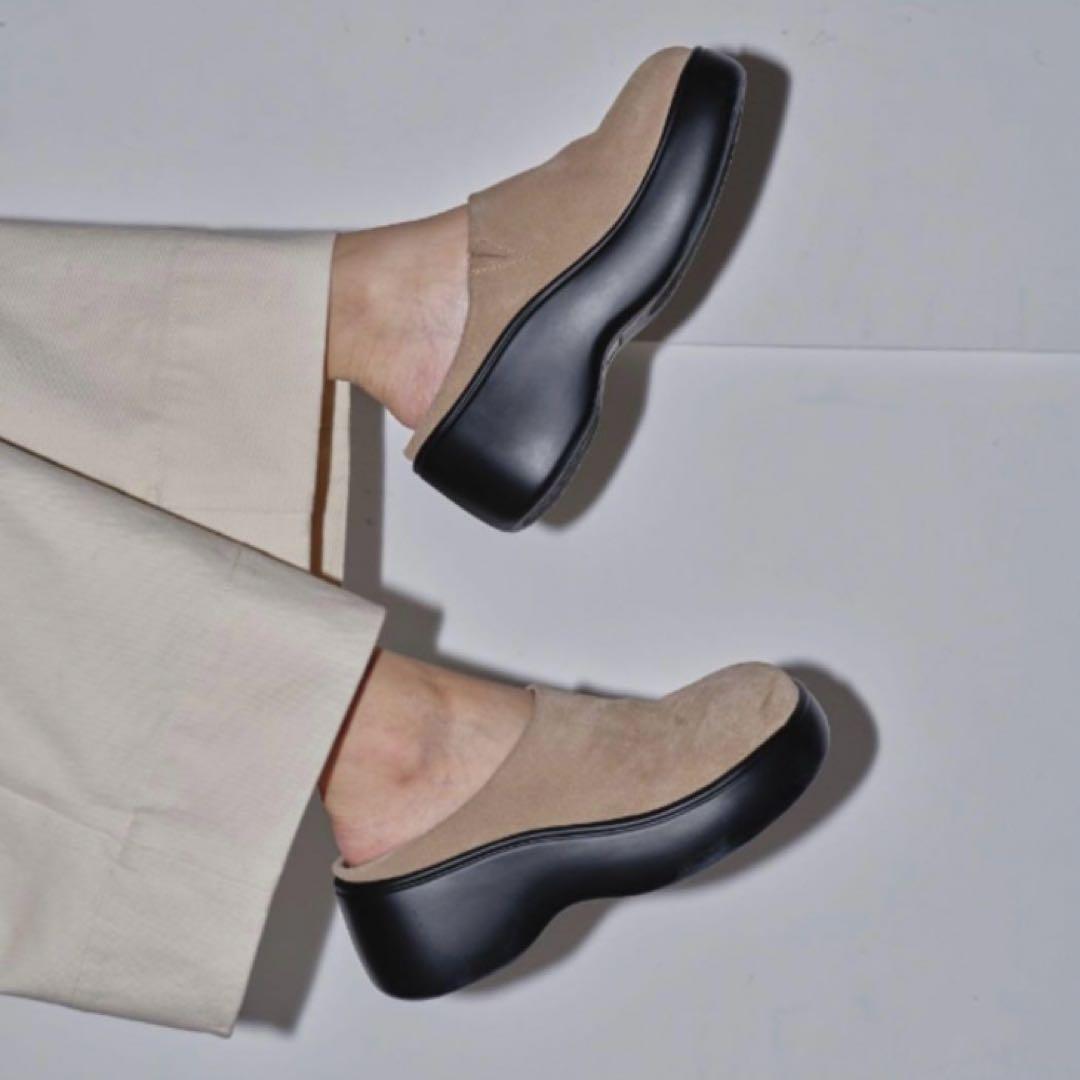 TODAYFUL ボリュームソールサボ　スエード ベージュ