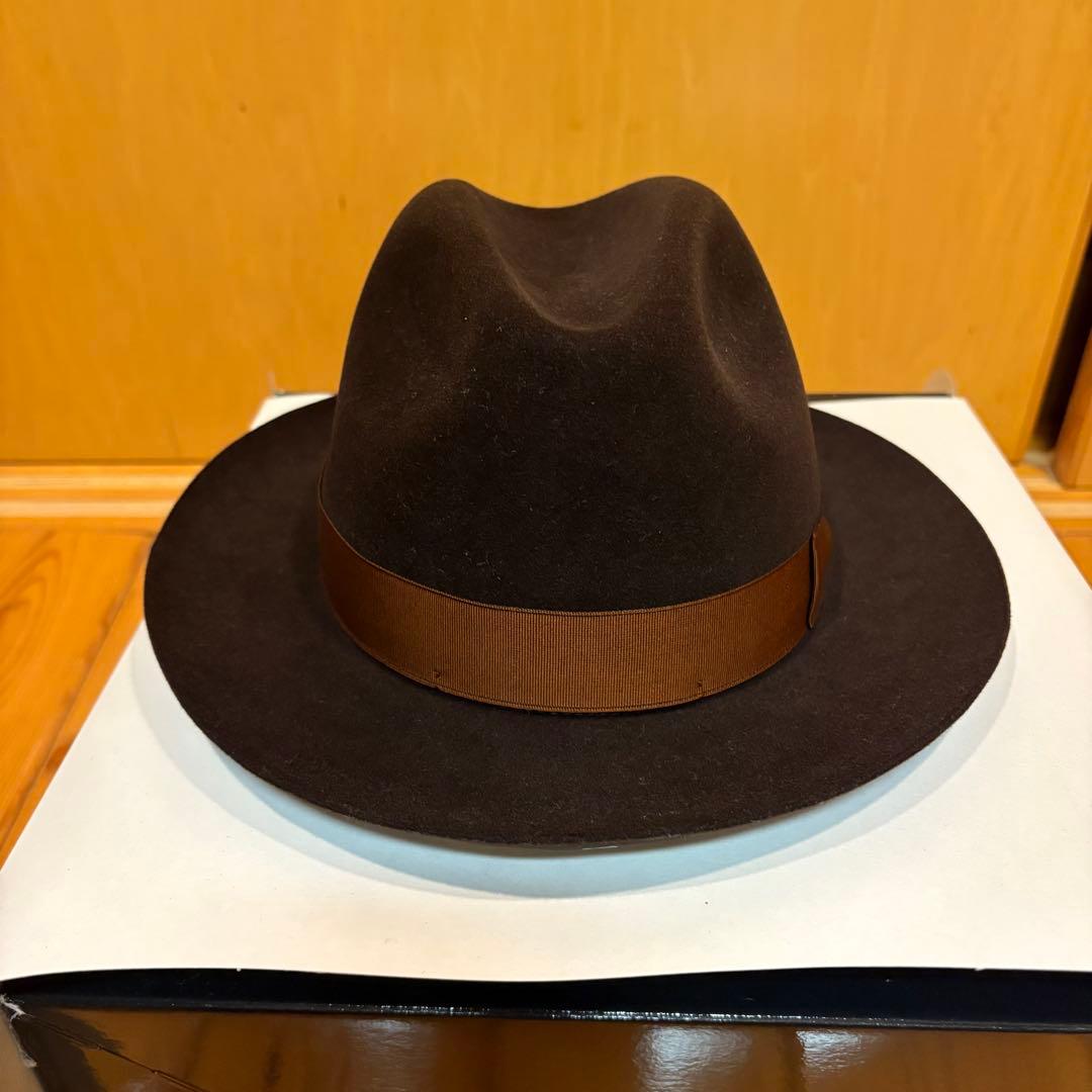 ボルサリーノ　フェルトハット ダークブラウン