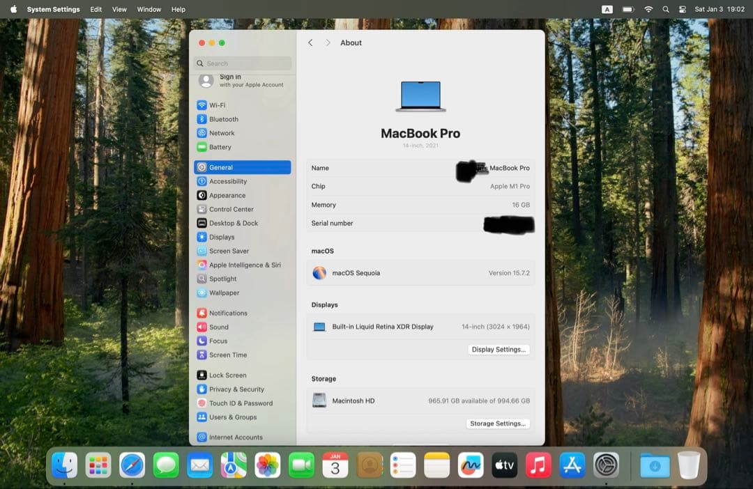 MacBook Pro 14インチ M1 Pro 10コア 1TB 16GB
