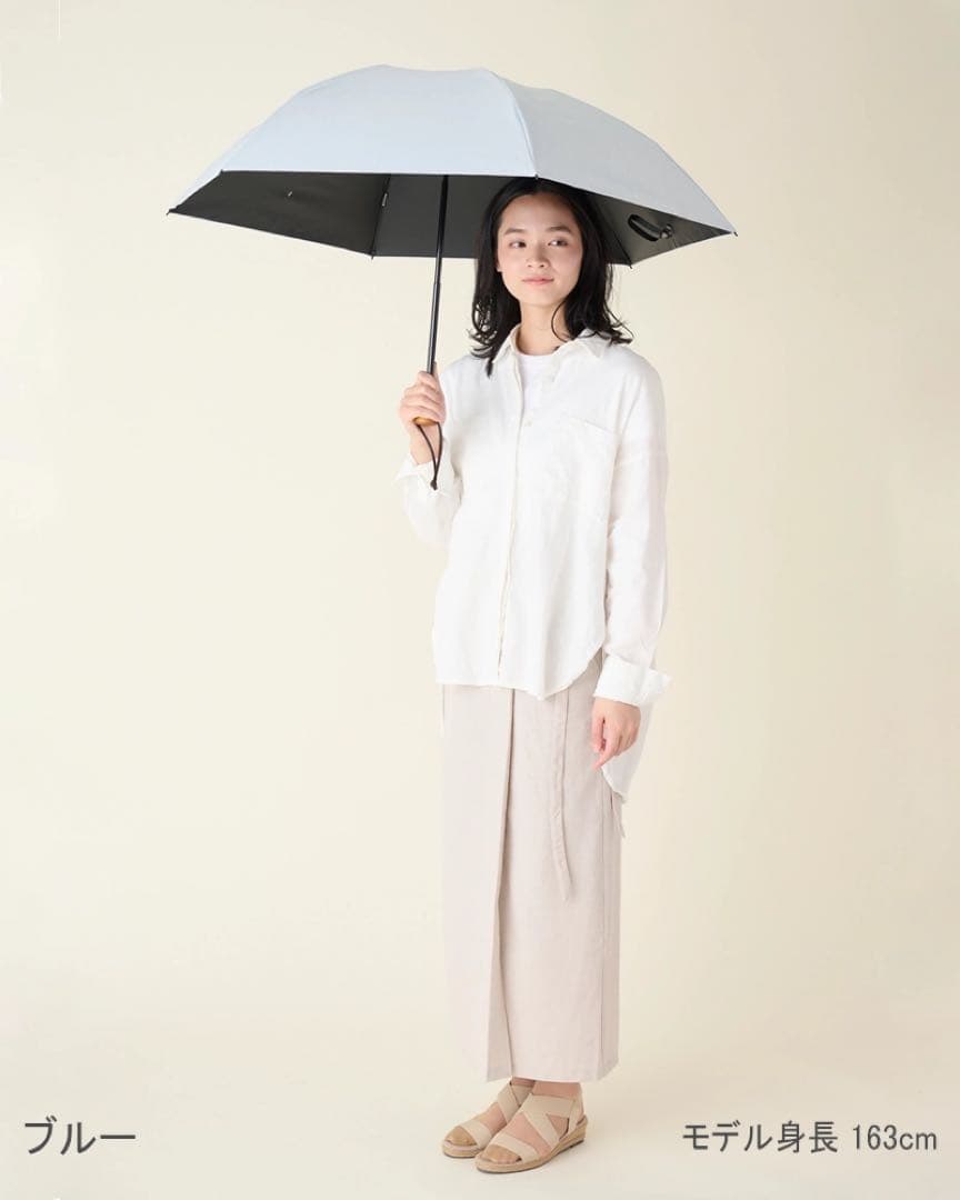 【新品未使用】３段折 / moku(ブルー)