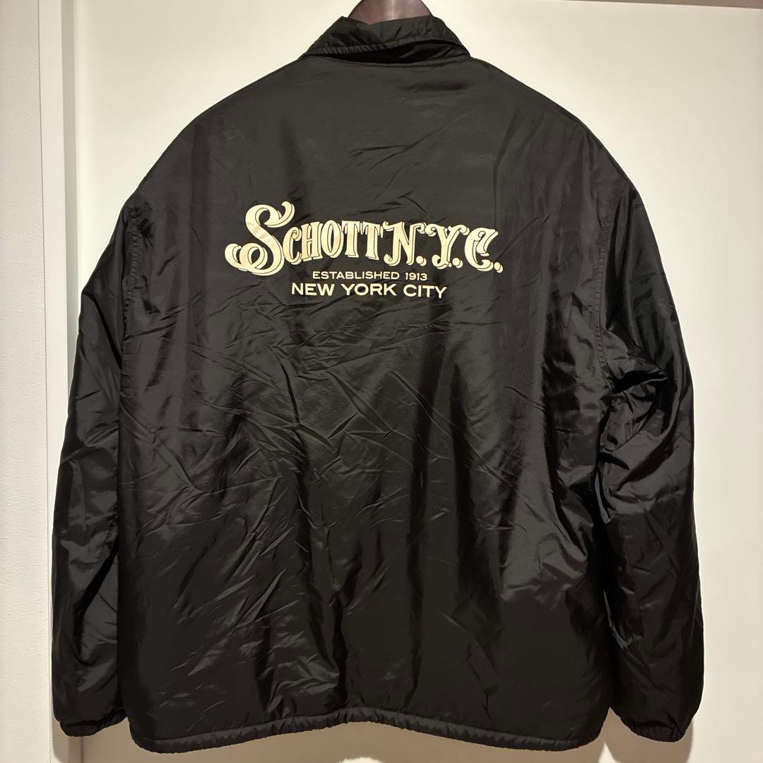 SCHOTT ショット コーチジャケット 裏ボア XL ブラック　良品