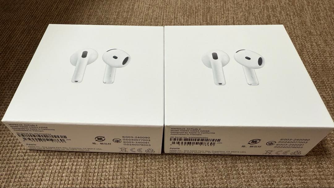 未開封 純正 AirPods4 本体 ２個セットMXP63J/A