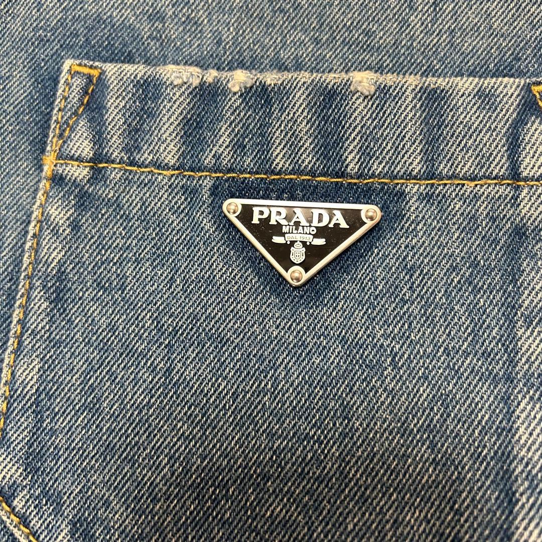 【極美品】プラダ デニムシャツ　オーバーサイズ　36 S
