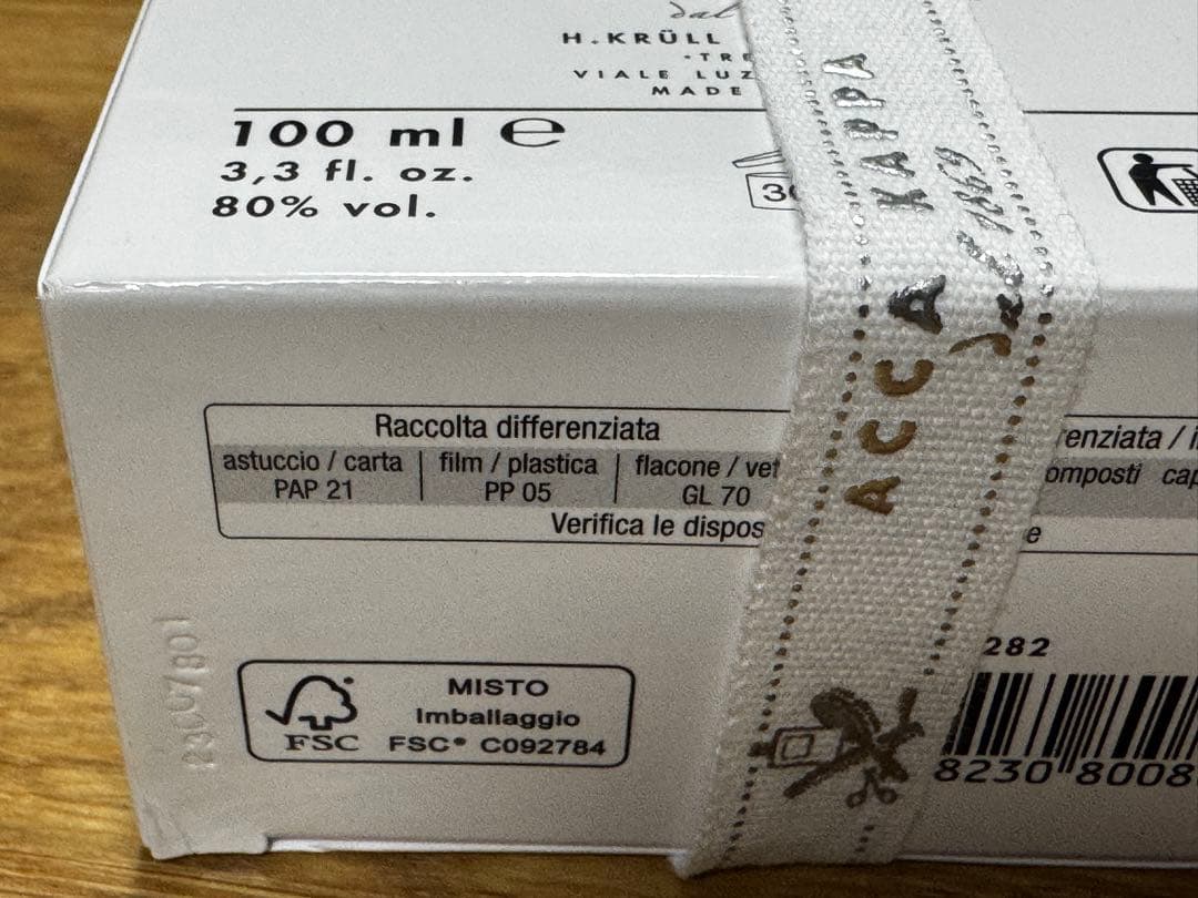 ACCA KAPPA オーデコロン 100ml 新品未開封品