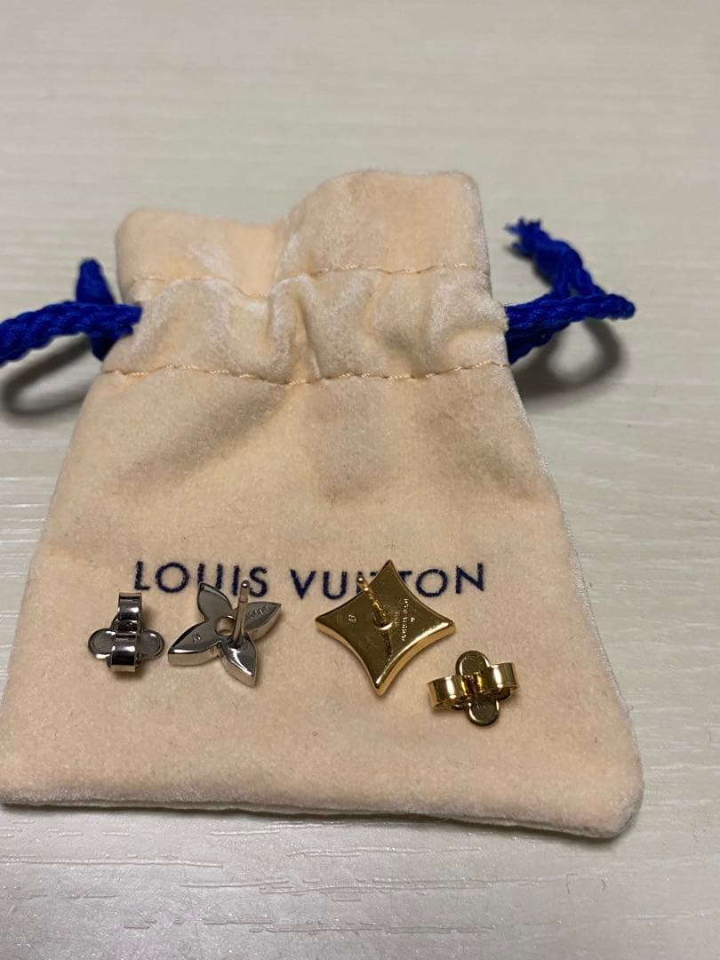 LOUIS VUITTON ピアスセット ゴールド シルバー　モノグラム