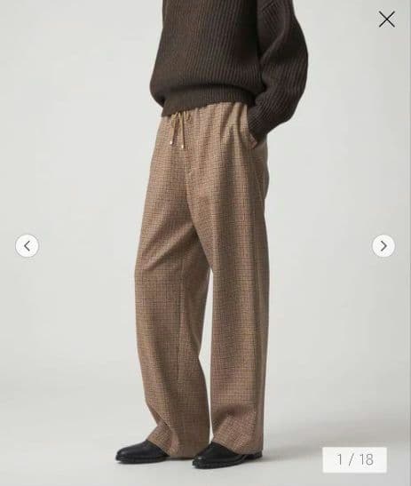 Drawer　WINTER2 ウールチェックドロストパンツ