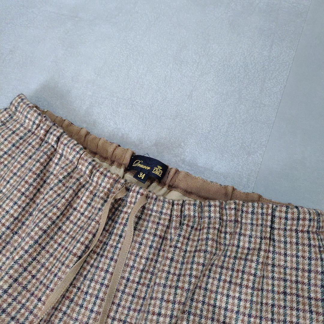 Drawer　WINTER2 ウールチェックドロストパンツ