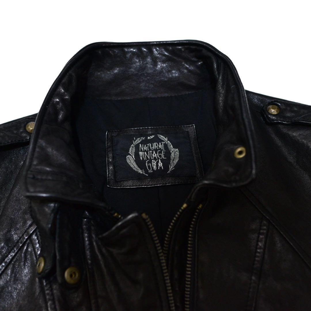 ゴア　NATURAL VINTAGE GOA レザージャケット　ライダース　黒