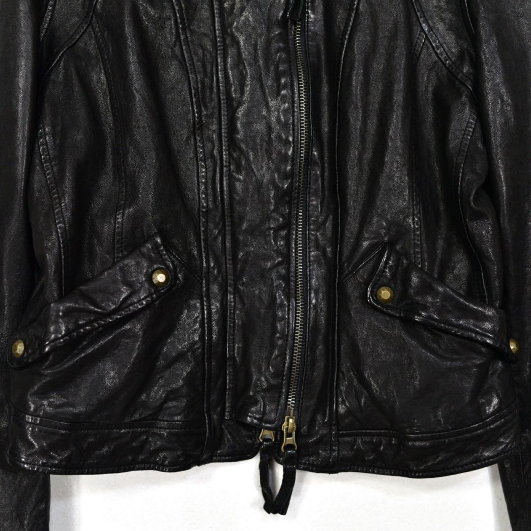 ゴア　NATURAL VINTAGE GOA レザージャケット　ライダース　黒