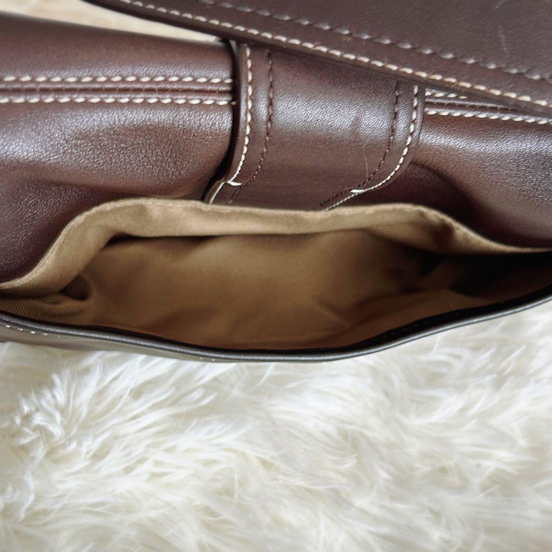 コーチ ソーホー ワンショルダーバッグ オールレザー ブラウン Y2K