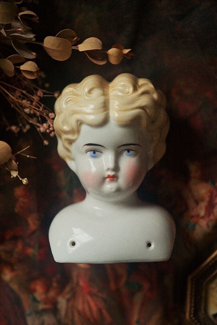 アンティーク チャイナヘッドドール ビスクドール ショルダーヘッド