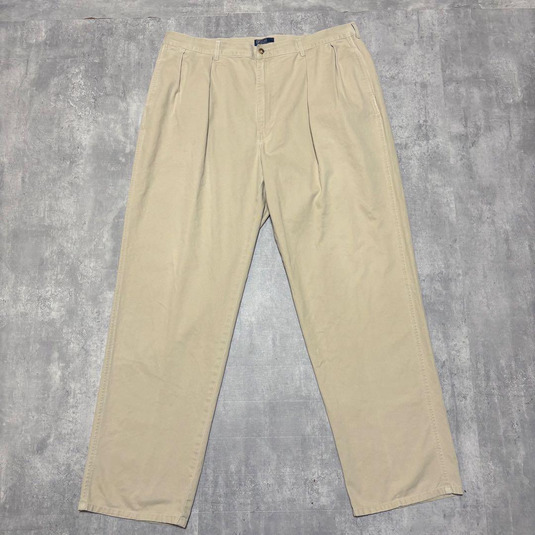 90s ポロバイラルフローレン　USA製 ポロチノ　チノパン　初期タグ　w42