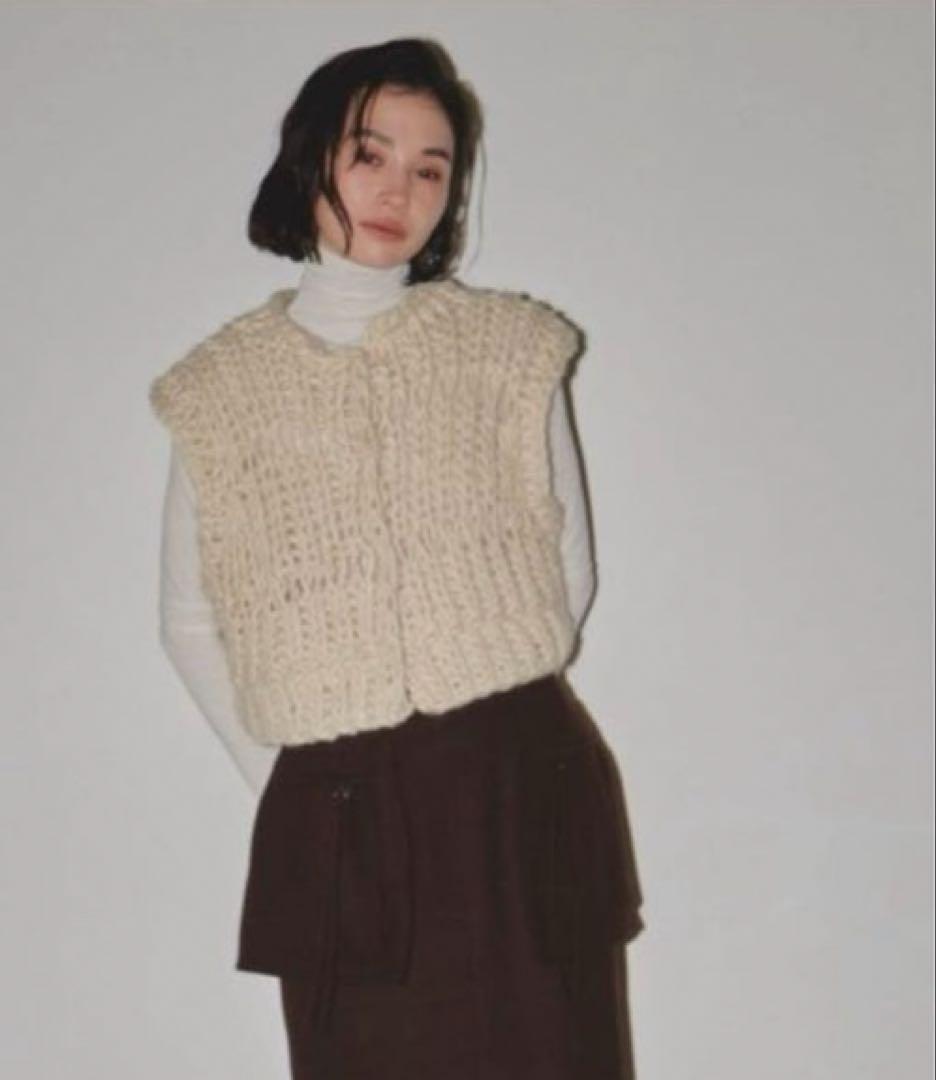 【todayful】トゥディフル Chunky Hand Knitvest