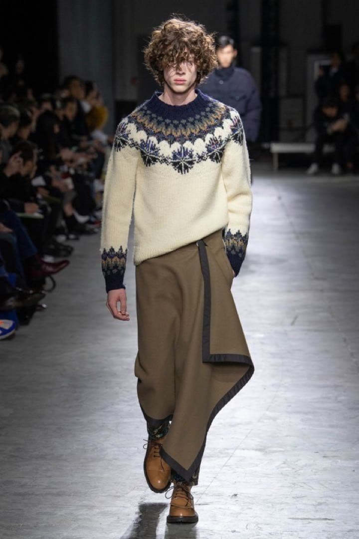 DRIES VAN NOTEN 19-20AW ノルディック柄　ニット