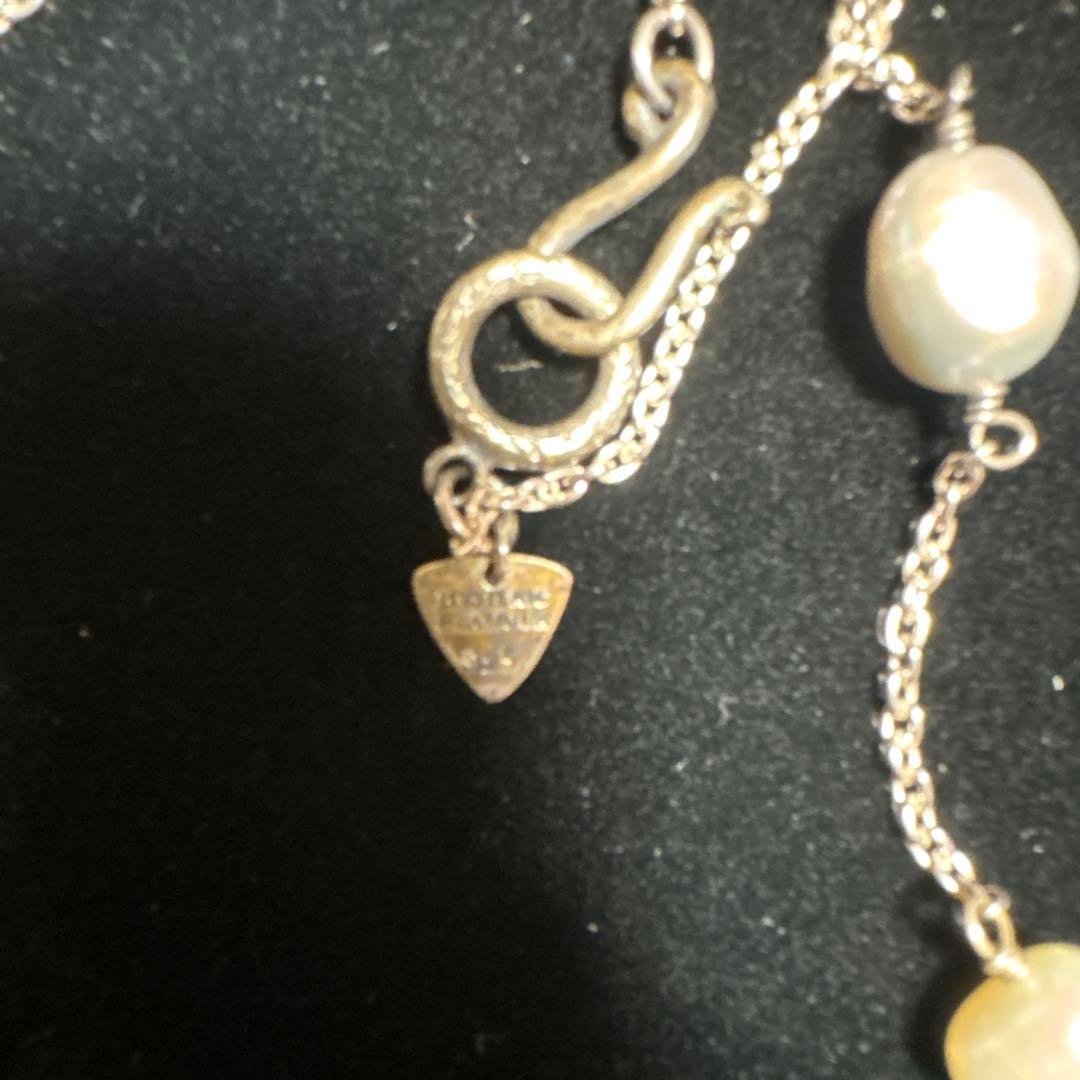 HYSTERIC GLAMOUR スカルと淡水パールのネックレス