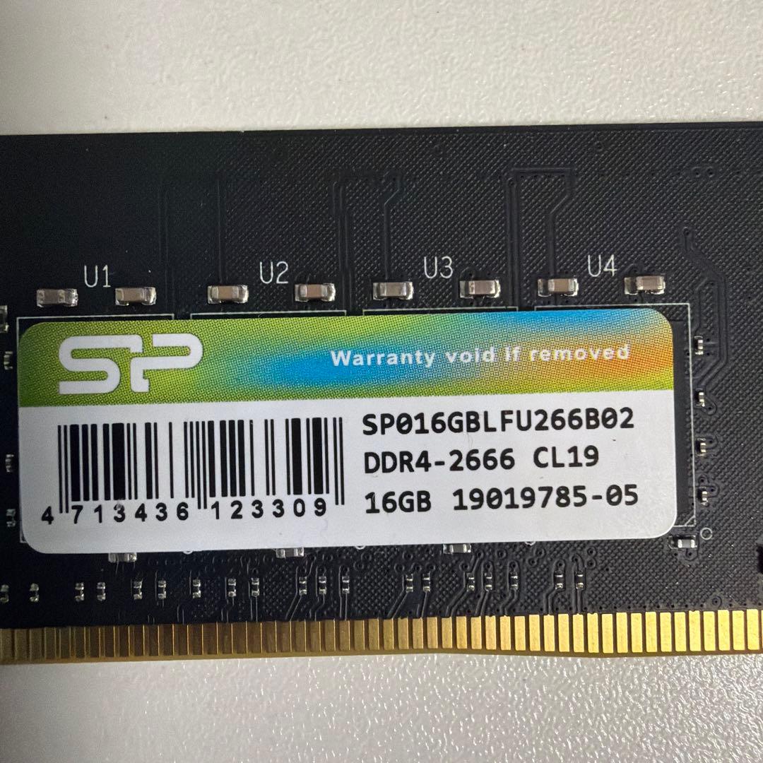 SP DDR4-2666 16GB ２枚 合計32GB メモリモジュール