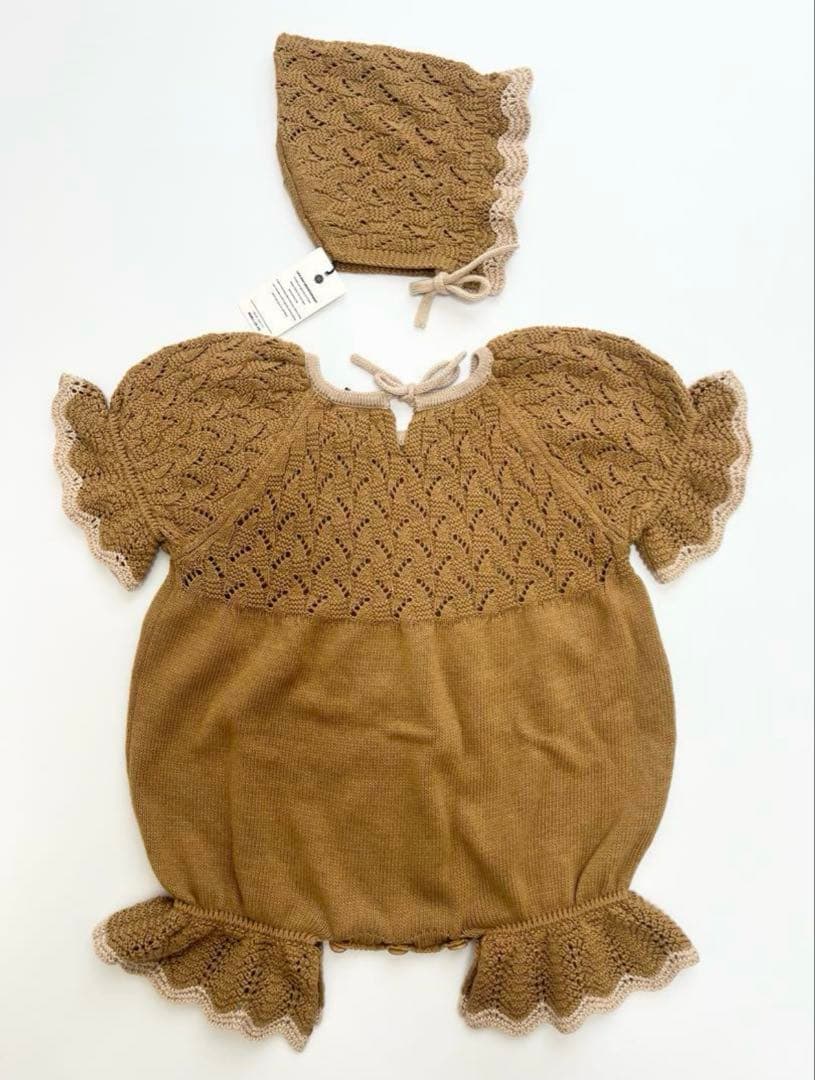 MABLI マブリ　ニットロンパース　小人　18M