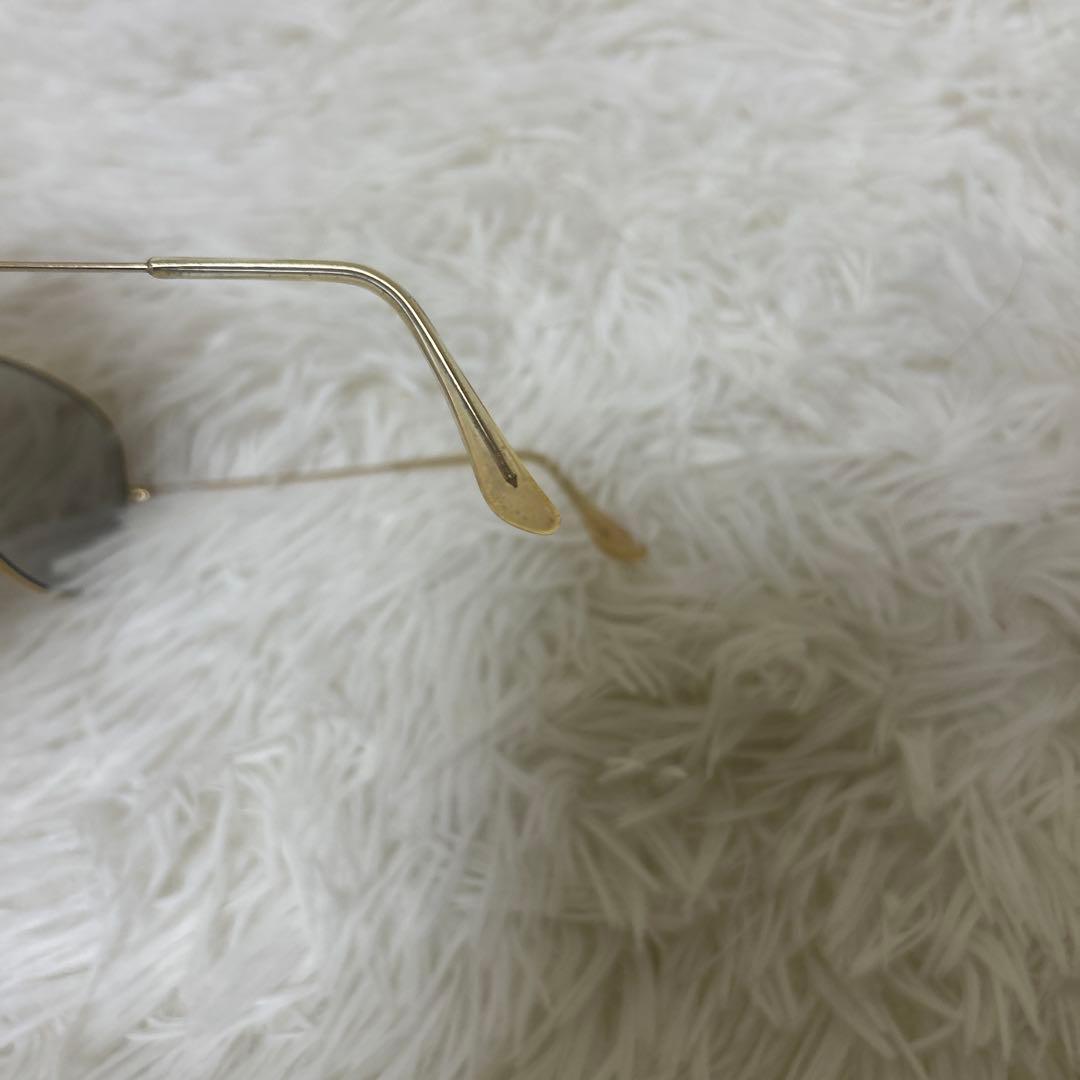 【美品】B&L RAYBAN AVIATOR 58□14 USA ゴールド
