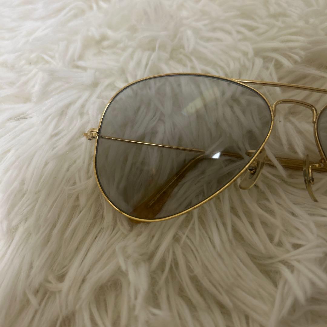 【美品】B&L RAYBAN AVIATOR 58□14 USA ゴールド