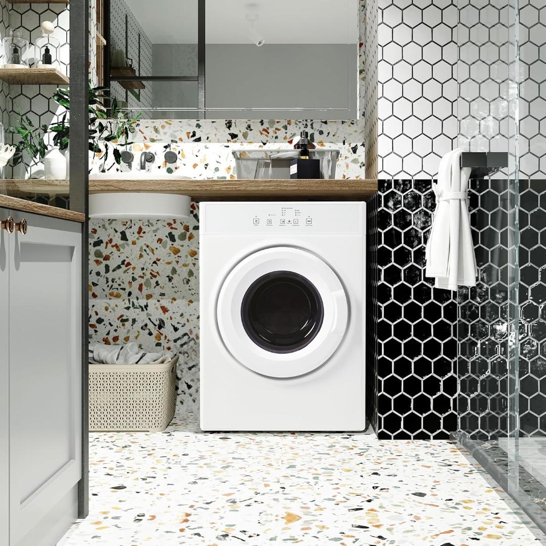 衣類乾燥機 8KG大容量 乾燥機 ドラム 湿 (8KG PRO ホワイト)