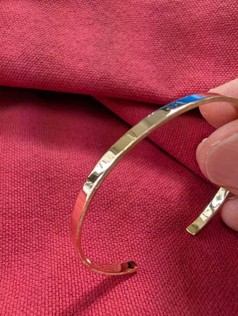 K18ハンドメイドバングル 約8.1g