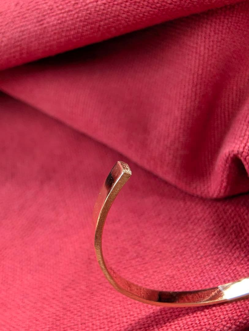 K18ハンドメイドバングル 約8.1g