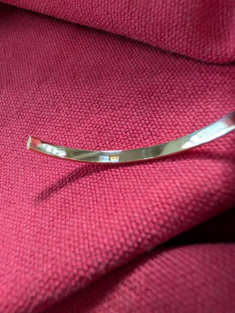 K18ハンドメイドバングル 約8.1g