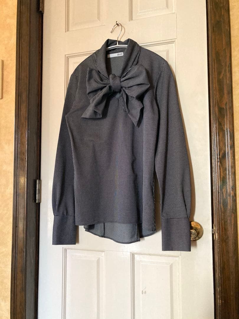 JENNE ジェンヌ　日本製ブラウス見えカットソー リボン