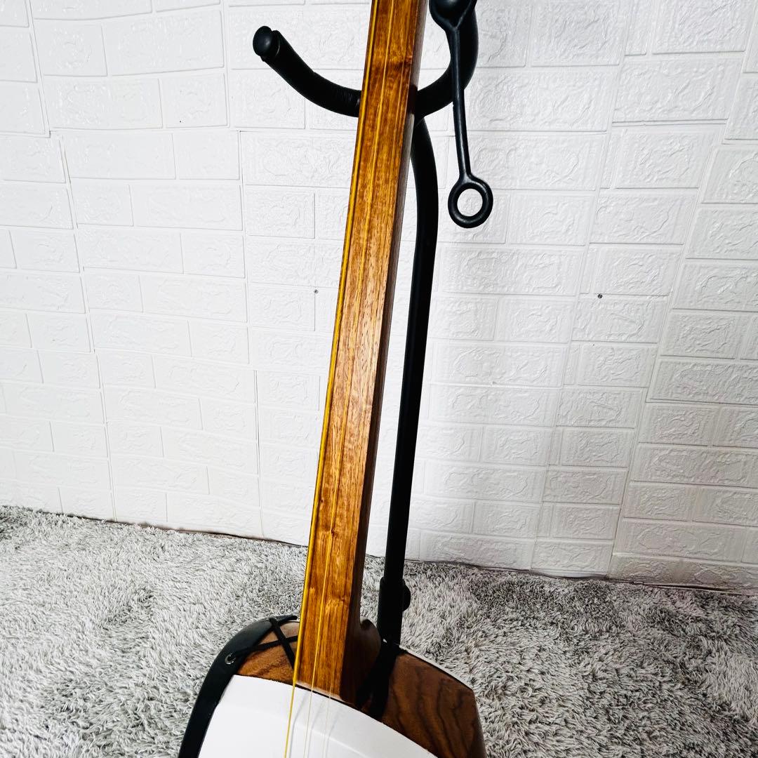 美品　津軽三味線　太棹　犬皮　花梨　東さわり　撥　皮やぶれ無し　初心者　入門