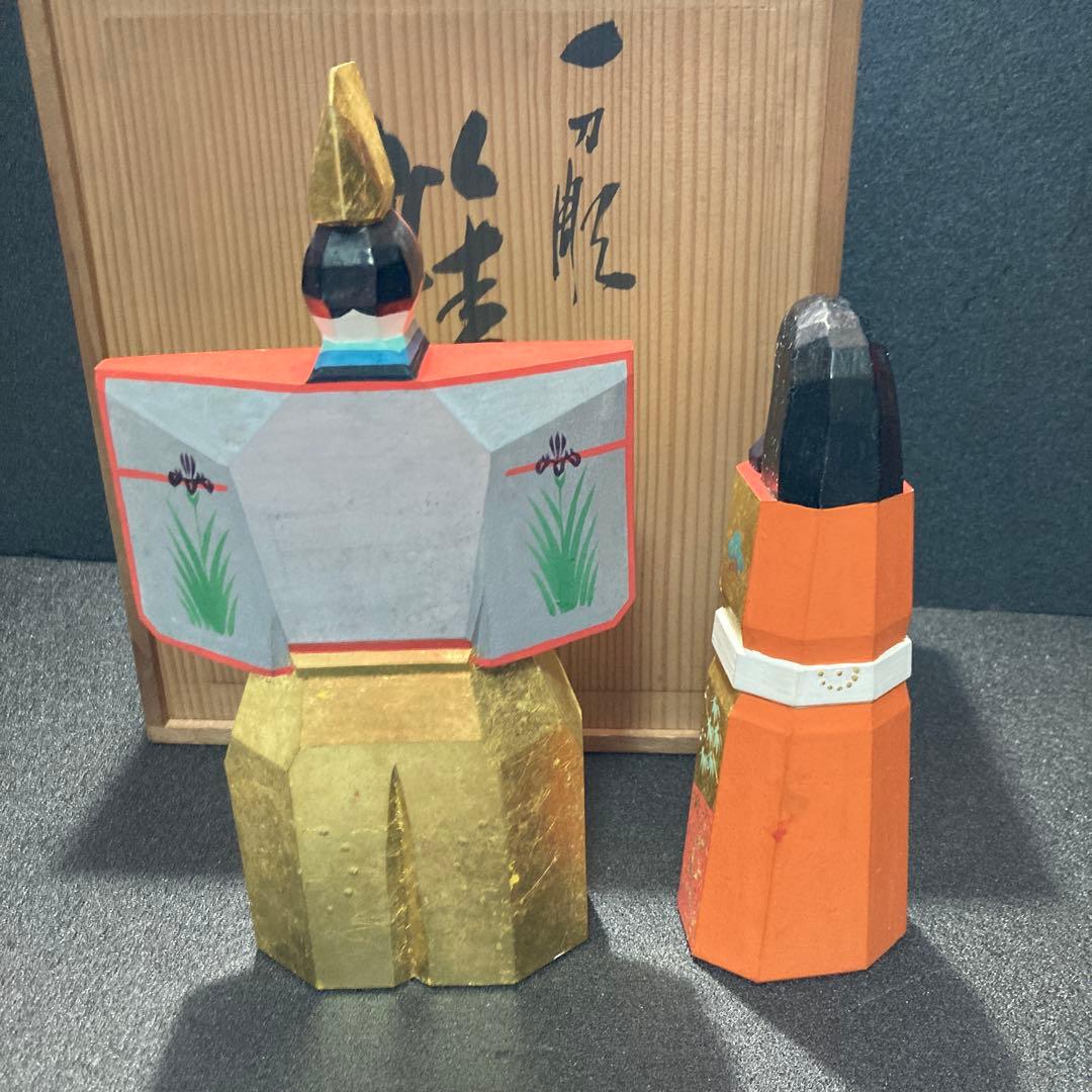 雛人形　奈良一刀彫り　大矢由造刀