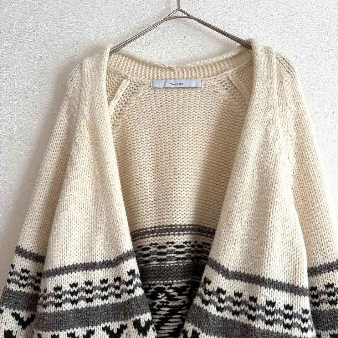 25AW✨ FRAMeWORK ジャガードカーディガン　フレームワーク