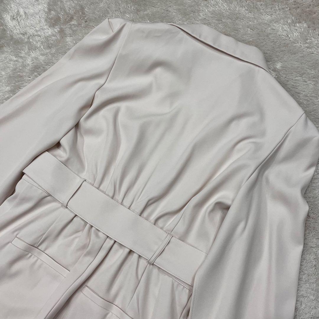 新品　PARTY ベルト付ケープ風オールインワン　ホワイト　門りょう