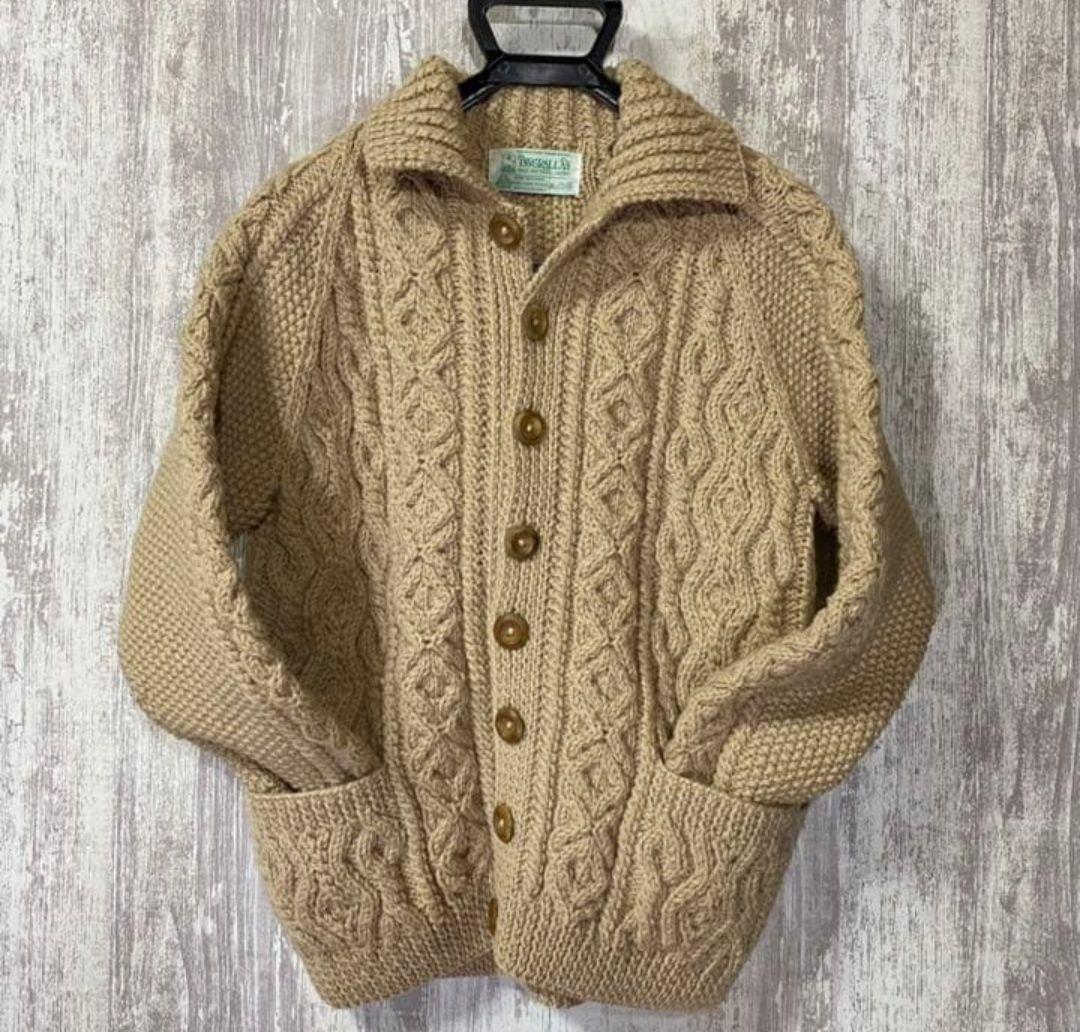 INVERALLAN 3A CARDIGAN アイボリー（ベージュ系）緑タグ