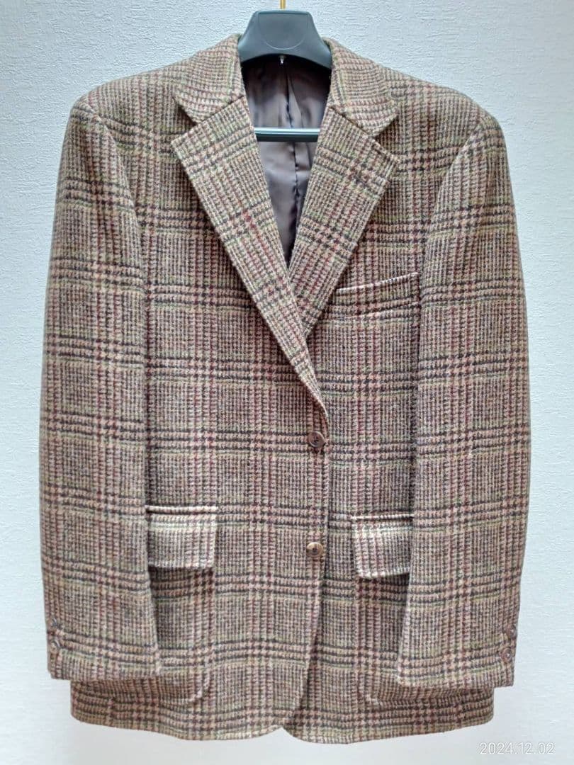 ジェイプレス Harris Tweed チェック柄 テーラードジャケット