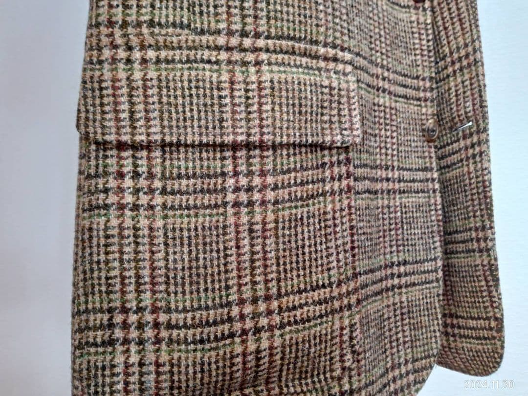 ジェイプレス Harris Tweed チェック柄 テーラードジャケット
