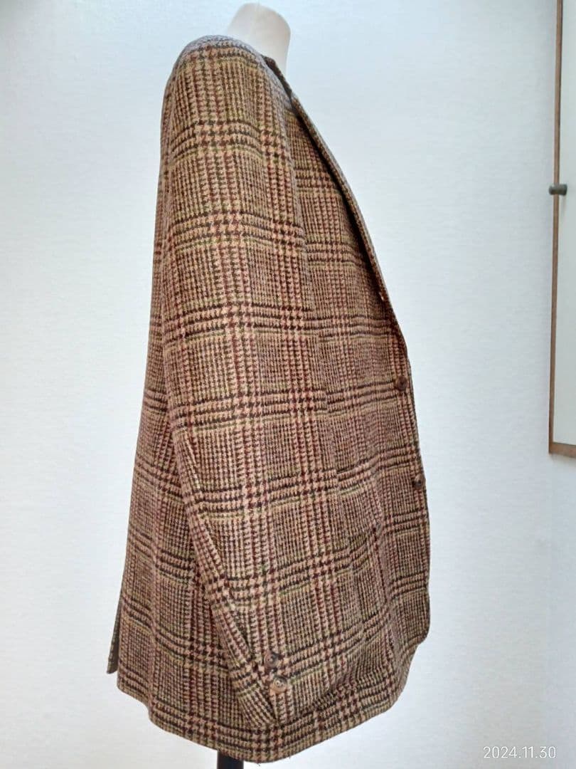 ジェイプレス Harris Tweed チェック柄 テーラードジャケット