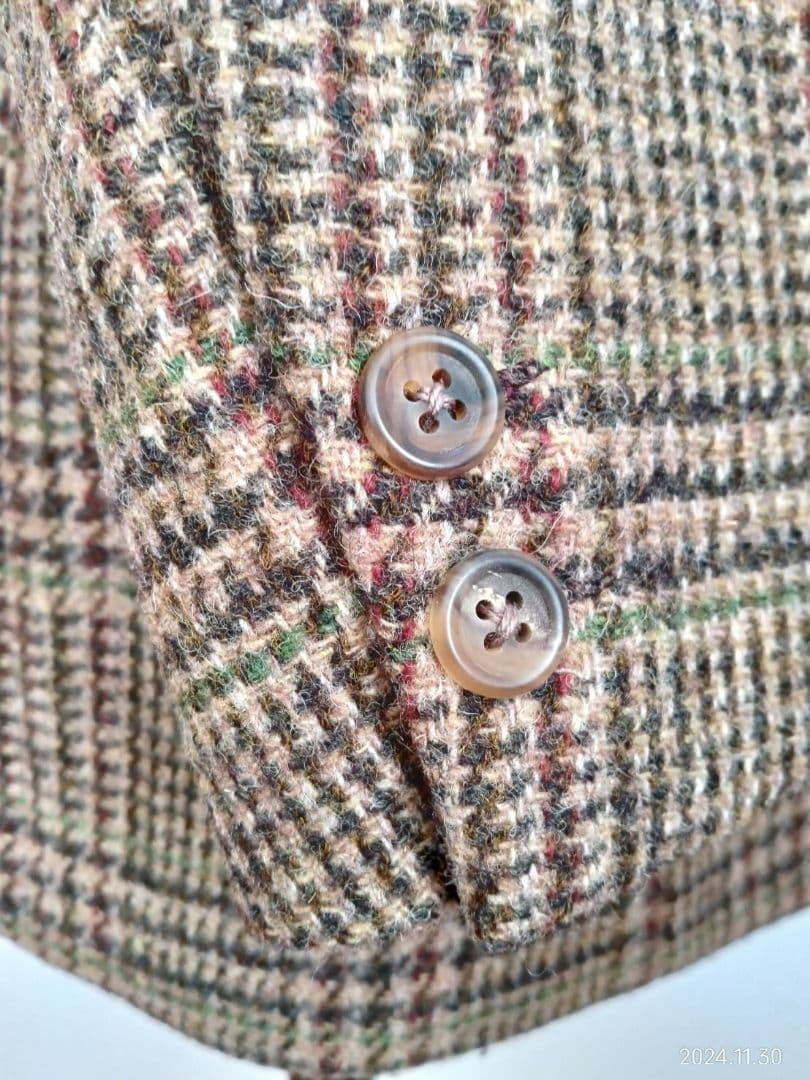 ジェイプレス Harris Tweed チェック柄 テーラードジャケット