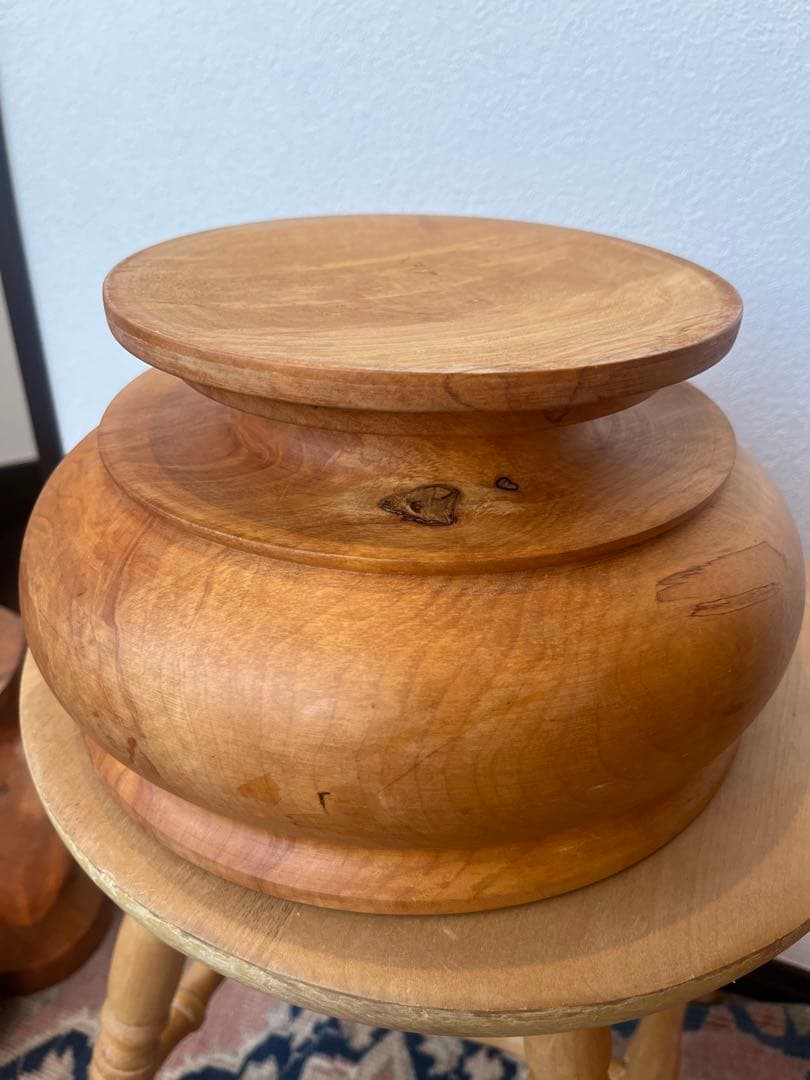 北欧ヴィンテージ 木の器　コンポート