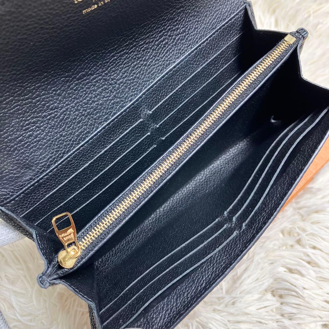 【良品】ルイヴィトン アンプラント ポルトフォイユサラモノグラム ノアール